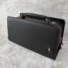 H678 未使用品✨カステルバジャック　セカンドバッグ　ダブルファスナー　レザー