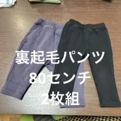 裏起毛パンツ80センチ 2枚組　記名なし　dev!rock