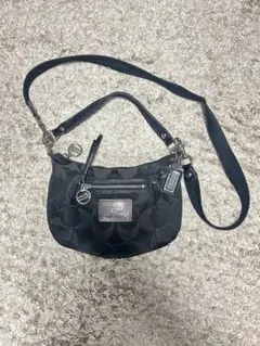 COACH コーチ ポピー アクセサリーポーチ 2way ショルダーバッグ 黒