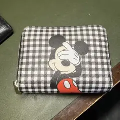 ミッキーマウス チェック柄ポーチ - メルカリ