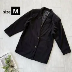 テーラードコート・オーバーサイズシルエット・ブラックアウター◇ブラック・M