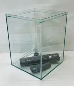 特注仕様 300×300×400オールガラスオーバーフロー水槽 フランジ付