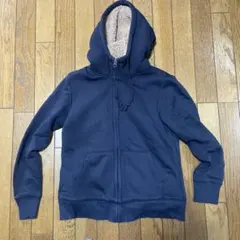 UNIQLO ネイビー フード付きパーカー M