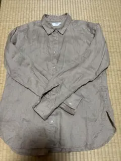 ユニクロリネンシャツ　ベージュ　Ｓ