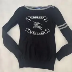 Burberry Blue Label ブラック長袖ニット 38
