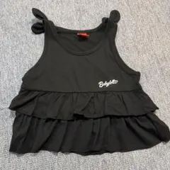 BABYDOLL ノースリーブ ティアード タンクトップ ブラックのサムネイル