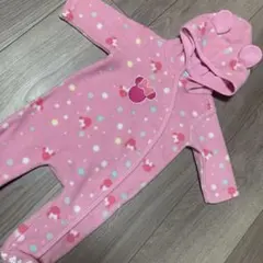 ミニーちゃん　フリース生地カバーオール