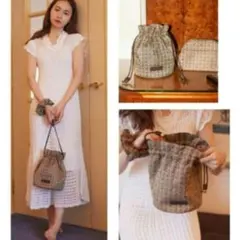 2/28〆 値下❌ RANDEBOO モノグラム 新品 タグ付 巾着バッグ