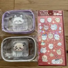 ちいかわ モモンガ ラッコ クリアミニポーチとシールセット