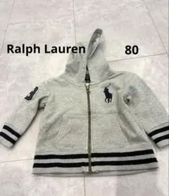 【Ralph Lauren】 フード付パーカー サイズ80　ビッグポニー　ポロ