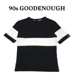 90s GOOD ENOUGH 太ボーダーTシャツ グッドイナフ ブラックのサムネイル
