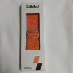 SuitsBest コンパチブル オレンジ ウォッチバンド 防汗 メンズ
