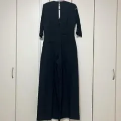 レース七分袖オールインワン・パンツドレス