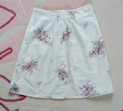 アンクルージュ Ank Rouge スカート 花柄 白 夏のサムネイル