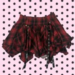 平成ギャルパンクグランジ森ガールNANA赤チェックスカートゴシック