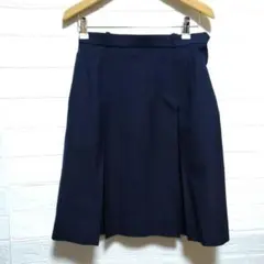 ネイビー 紺 膝丈 ボックススカート Mサイズ 制服風