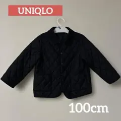 《100cm》ユニクロ　ネイビーパフテックキルトジャケット