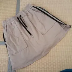 ピンクラテベージュインナーパンツ付きスカートXS