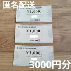 【即日発送/匿名配送】コジマ　ビックカメラ ¥3,000分
