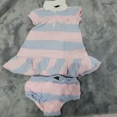 ラルフローレン 12M ポロドレスセット 80cm おむつカバー付き