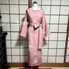 LL 着物リメイク 正絹 豪華振袖シンプルワンピース - メルカリ