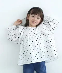 coca◯水玉模様 長袖ブラウス 140cm