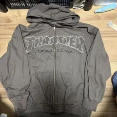 THRASHER ブラウン ジップアップパーカー ジップフーディー　ストリートのサムネイル