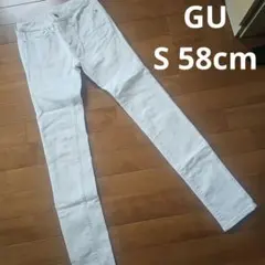 白スキニー GU ユニクロ S 58 ストレッチ