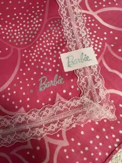 【タグ付き・Barbie】 大判 レースハンカチ ピンク ラメ