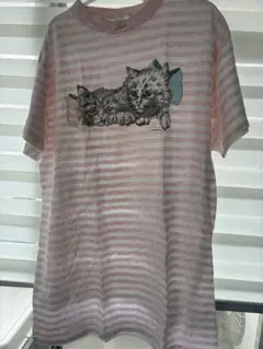 古着　猫イラスト Tシャツ