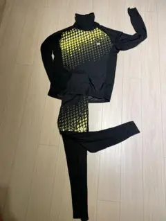 Lotto 長袖ジャージ 黒/黄 ドットグラデーション