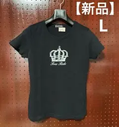 BLUE STRIVE 半袖Tシャツ クラウンロゴ L レディース トップス 黒のサムネイル