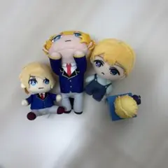 金髪キャラクター ぬいぐるみ マスコット 4点セット