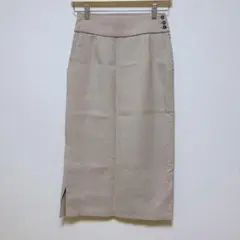 ナノユニバース タイトスカート ベージュ 36 ロング 上品