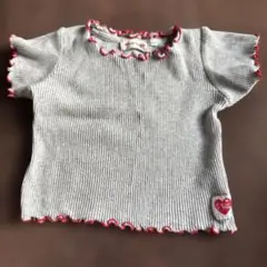 P Ville グレー フリル Tシャツ