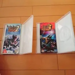 PSP モンスターハンターポータブル　2 3 空箱　解説書　カプコン