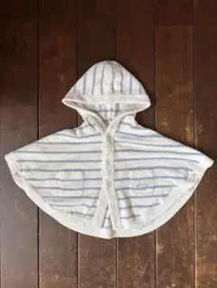 【美品】ジェラートピケ ストライプ ポンチョ