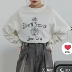 JEANASIS ヴィンテージプリント　スウェット　トレーナー　裏毛