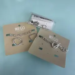 WEGO シルバー チェーンブレスレット 2点セットのサムネイル