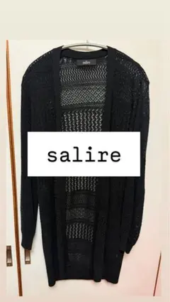 salire サリア 透かし編み カーディガン ブラックのサムネイル
