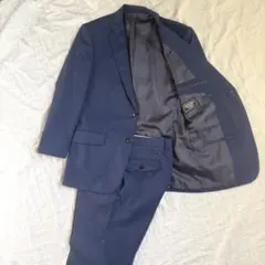 美品☆メンズビギ/ストライプ/セットアップスーツ/ネイビー ストライプ/Mのサムネイル