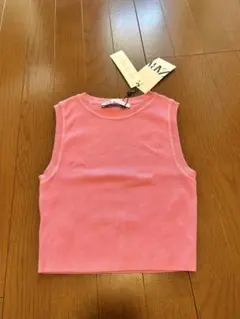 新品　ZARA ニットタンクトップ　S