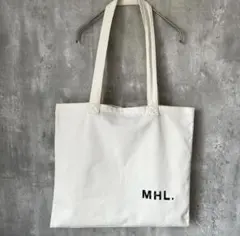 MHL. エムエイチエル キャンバス 2way ロゴトート キナリ
