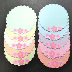 メッセージカード　桜　20枚　約7.6cm　卒業卒園　春　アルバムクラフト