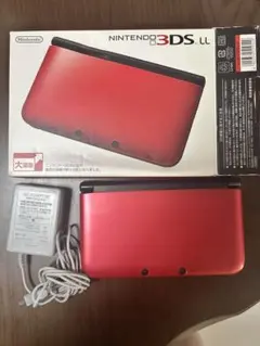 ニンテンドー3DS LL レッドスタイラスペンSDカード充電ACアダプター付