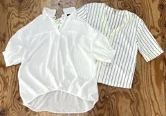 GORGE 白ブラウス　H&Mシャツ