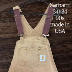 USA製 90年 Carhartt カーハート ダブルニー オーバーオール 古着
