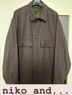 【大幅値下】niko and... ／ウールジャケット／千鳥柄／ハウンドトゥース