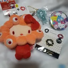 万博　サンリオ　ハローキティ　推しカラー　カナビラ付き　ミャクミャク　ピンバッジ
