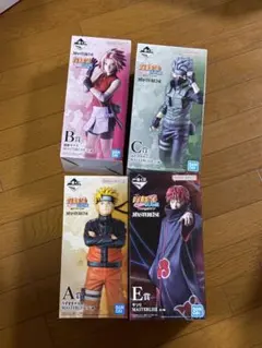 一番くじ NARUTO-ナルト-疾風伝 風影奪還編 A・B・C・E賞 4種セットのサムネイル